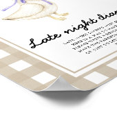 Goose baby shower - Late night luiers spel Poster (Hoek)