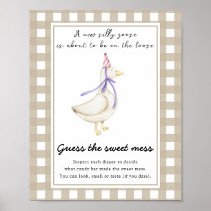 Goose baby shower - Raad de zoete puinhoop Poster