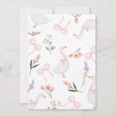 Goose baby shower uitnodiging Roze Meisje Uitnodig (Achterkant)
