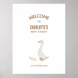Goose Baby shower Welkomstbord Poster