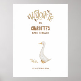 Goose Baby shower Welkomstbord Poster