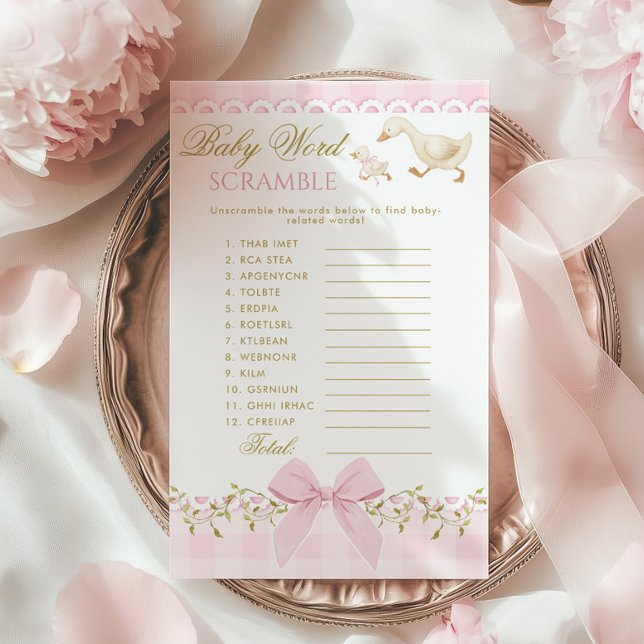 Goose Baby Word Scramble Baby shower game (Creator heeft geüpload)