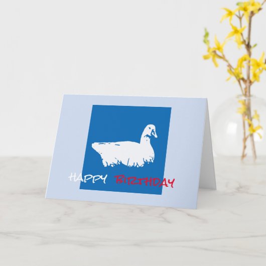 Goose Birthday-kaart Kaart (Gele Bloem)