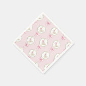 Goose Blush roze Bow Pastelmeisje Verjaardag Servet (Hoek)