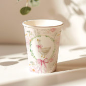 Goose Blush roze Elegant Bow Pastel Verjaardag Papieren Bekers