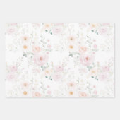 Goose Blush roze Elegante Pastel Boog Verjaardag Inpakpapier Vel (Voorkant 3)