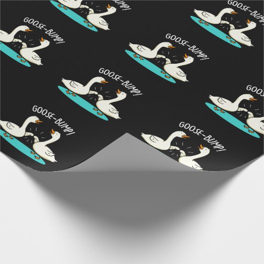 Goose Bof Funny Animal Pun Dark BG Cadeaupapier (Hoek)