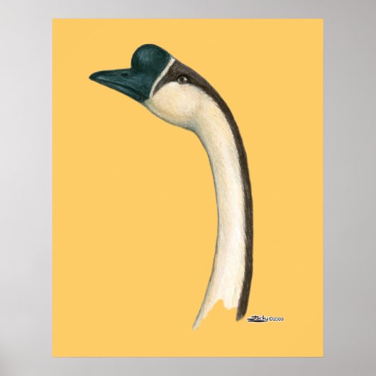 Goose: Bruin Chinees hoofd Poster (Voorkant)