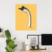 Goose: Bruin Chinees hoofd Poster (Thuiskantoor)