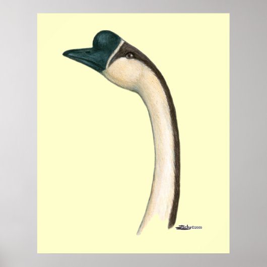 Goose: Bruin Chinees hoofd Poster (Voorkant)