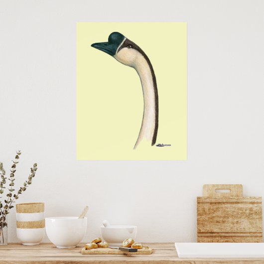 Goose: Bruin Chinees hoofd Poster (Keuken)