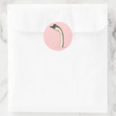 Goose: Bruin Chinees hoofd Ronde Sticker (Tas)