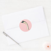 Goose: Bruin Chinees hoofd Ronde Sticker (Envelop)