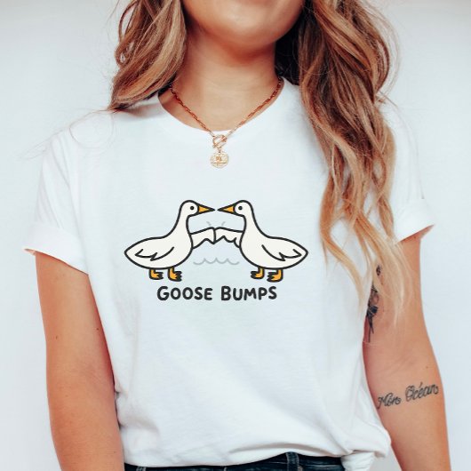 Goose Bumps; Cute Cartoon Geese Pun  T-shirt
