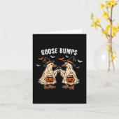 Goose Bumps Eend Pumking Halloween Funny Kaart (Gele Bloem)