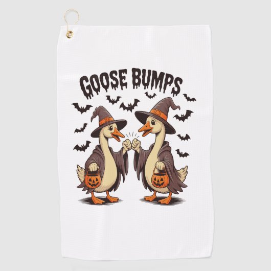 Goose Bumps Halloween Witch Herfst Golfhanddoek (Voorkant)