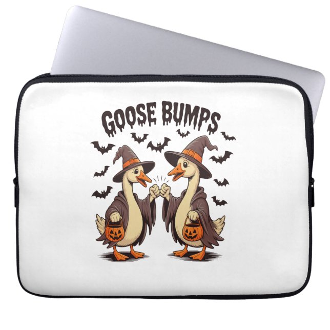 Goose Bumps Halloween Witch Herfst Laptop Sleeve (Voorkant)