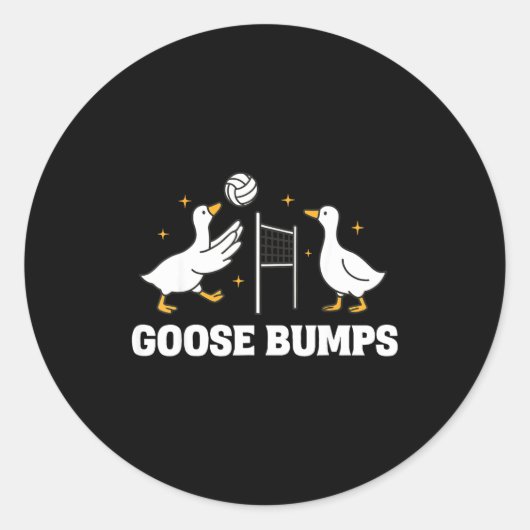 Goose Bumps Volleyball Ronde Sticker (Voorkant)