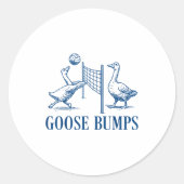 Goose Bumps Volleyball  Ronde Sticker (Voorkant)
