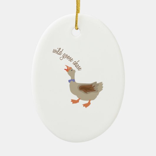 Goose Chase Keramisch Ornament (Voorkant)