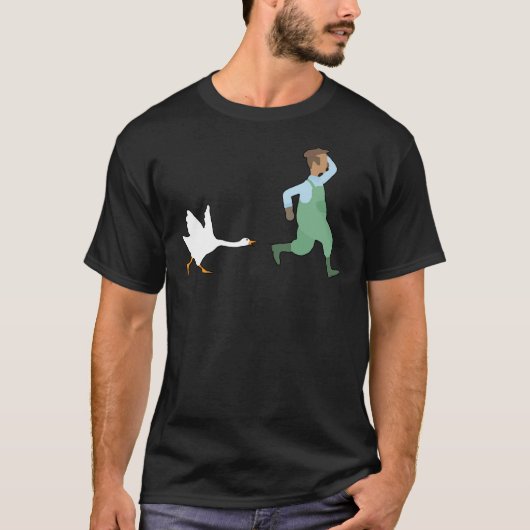 Goose Chasing Man - Goose Game zonder titel T-shirt (Voorkant)