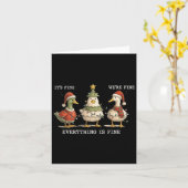 Goose Christmas Het is goed We zijn goed Alles is  Kaart (Gele Bloem)