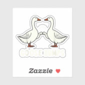 Goose Couple Funny Goose Bumps Sarcastic Goose Lov Sticker (Vel)