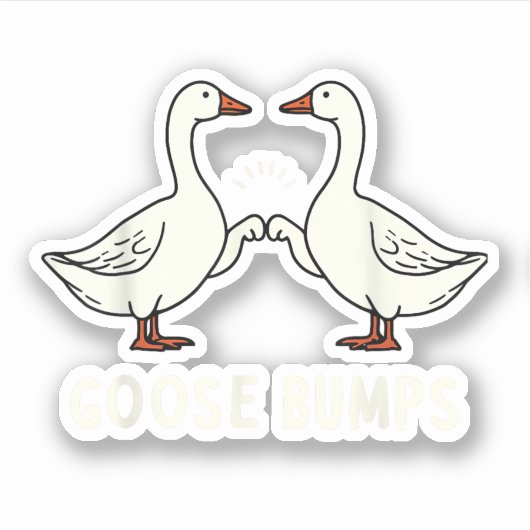 Goose Couple Funny Goose Bumps Sarcastic Goose Lov Sticker (Voorkant)