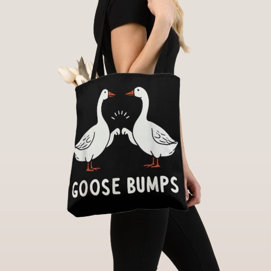 Goose Couple Funny Goose Bumps Sarcastic Goose Lov Tote Bag (Dichtbij)