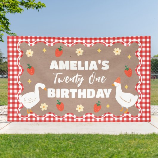 Goose craft Birthday party banner (Buitenkant)