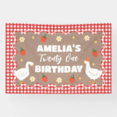 Goose craft Birthday party banner backdrop (Horizontaal)
