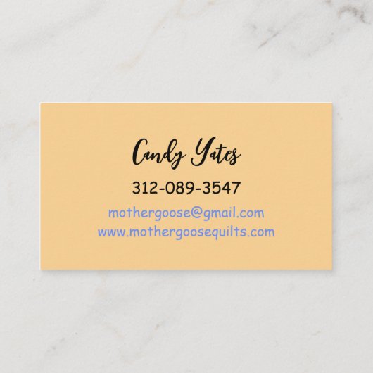 Goose Custom Sewing Visitekaartje (Achterkant)