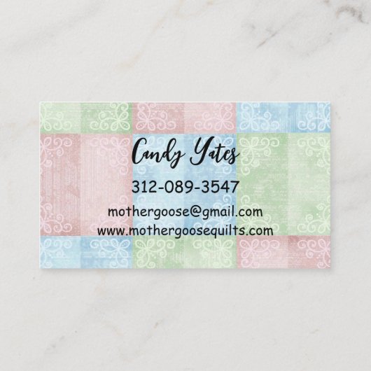 Goose Custom Sewing Visitekaartje (Achterkant)