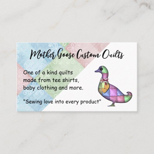 Goose Custom Sewing Visitekaartje (Voorkant)