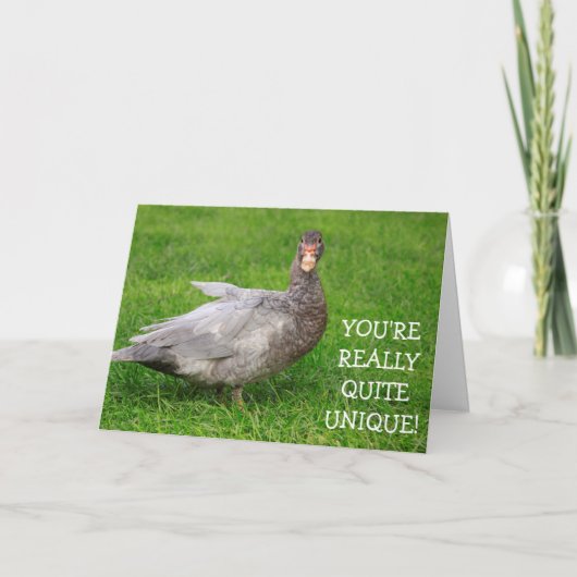 Goose Cute Flattery Birthday Kaart (Voorkant)
