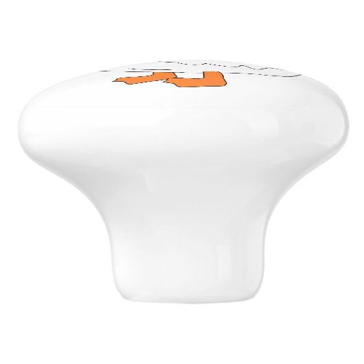 Goose Design Personalised Keramische Knop (Zijkant)