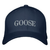 GOOSE EMBROIDERDE BASEBALL-PET GEBORDUURDE PET (Voorkant)