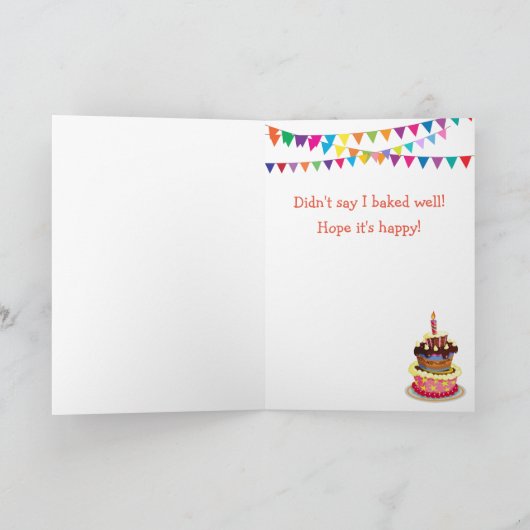 Goose en Birthday Cake Joke Kaart (Binnen)