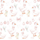 Goose Family Christmas Wrapping Paper Sheets
