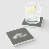 Goose Feathers Floating Stenen Onderzetter (Zijkant)