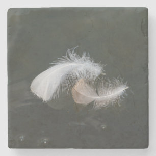 Goose Feathers Floating Stenen Onderzetter