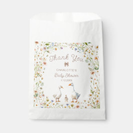Goose Floral Baby shower Bedankt Bedankzakje