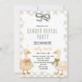Goose Gender Reveal Invitation Kaart (Voorkant)
