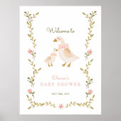 Goose Girl Baby shower Welkom Poster (Voorkant)