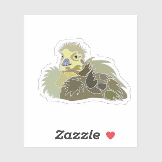 Goose Gosling Baby Goose Sticker (Vel)