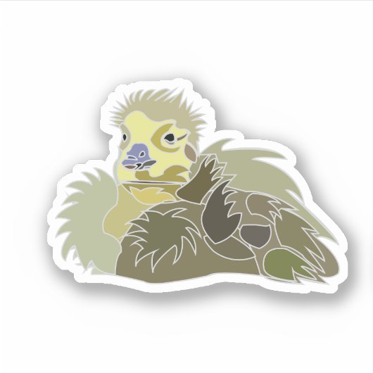 Goose Gosling Baby Goose Sticker (Voorkant)