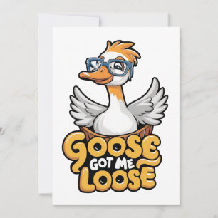 Goose Got Me Losse T-shirt – Funny Goose with Glas Save The Date