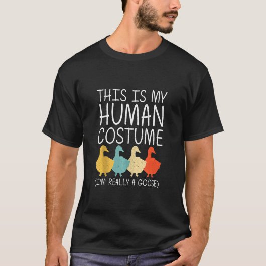 Goose Halloween Human Costume Waterfowl Animal Eas T-shirt (Voorkant)