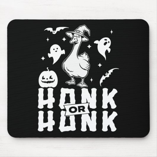 Goose Halloween Spooky Honk of Honk Witch Design Muismat (Voorkant)