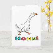 Goose Honk Kaart (Gele Bloem)